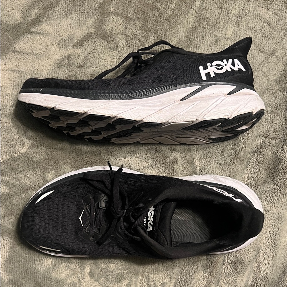 Hoka Women’s Black and White Athletic Shoes